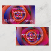 Psychedelic Spiral Labyrinth Classic Visitekaartje (Voorkant / Achterkant)