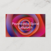 Psychedelic Spiral Labyrinth Classic Visitekaartje (Achterkant)