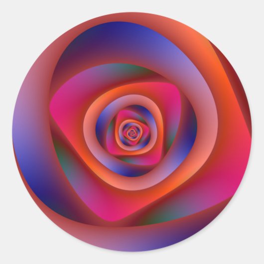 Psychedelic Spiral Labyrinth Round Sticker (Voorkant)