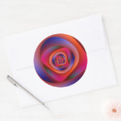 Psychedelic Spiral Labyrinth Round Sticker (Envelop)
