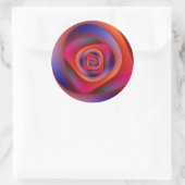 Psychedelic Spiral Labyrinth Round Sticker (Tas)