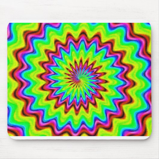 Psychedelic Spiral MousePad Muismat (Voorkant)