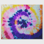 Psychedelic Spiral. Multicolor Fabric Tie Dye Heup Cadeaupapier (Vlak)