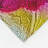 Psychedelic Spiral. Multicolor Fabric Tie Dye Heup Fleece Deken (Hoek)