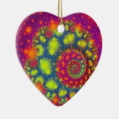 Psychedelic Spiral Neon Decoratieve Abstracte Kuns Keramisch Ornament (Rechts)