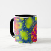 Psychedelic Spiral Neon Decoratieve Abstracte Kuns Mok (Voorkant links)