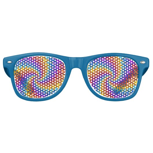 Psychedelic Spiral Party Shades Retro Zonnebril (Voorkant)