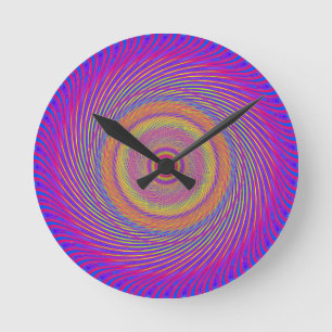 Psychedelic Spiral Pattern: Ronde Klok