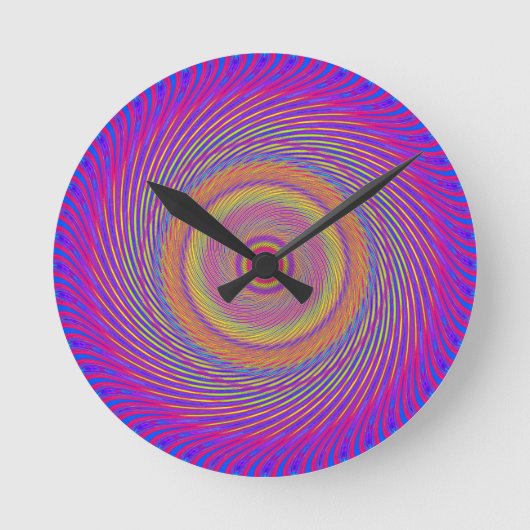 Psychedelic Spiral Pattern: Ronde Klok (Voorkant)