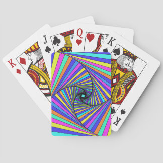 Psychedelic Spiral Rainbow Playing Cards – Vibrant Pokerkaarten