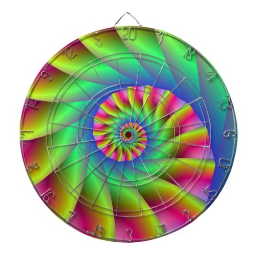 Psychedelic Spiral Steps Dartbord (Voorkant)