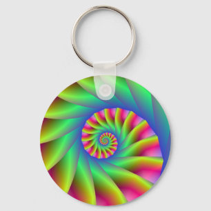 Psychedelic Spiral Steps Sleutelhanger