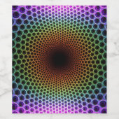 Psychedelic Spiral Wijn Etiket (Enkel label)