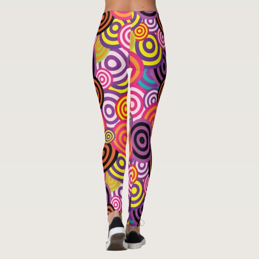 Psychedelic Spirals Trendy Summer Leggings (Achterkant)