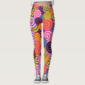 Psychedelic Spirals Trendy Summer Leggings (Voorkant)