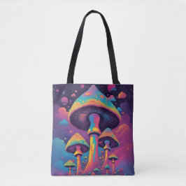 Psychedelic Spirit Shroom Garden Canvas tas