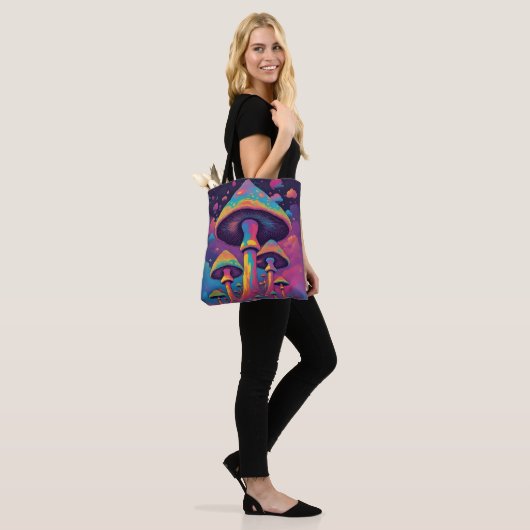 Psychedelic Spirit Shroom Garden Canvas tas (Op model)