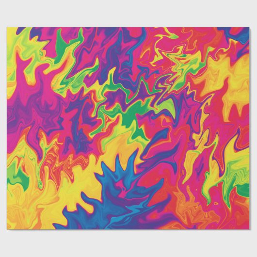 Psychedelic Splashing.... Cadeaupapier (Vlak)