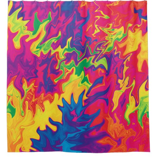 Psychedelic Splashing.... Douchegordijn (Voorkant)