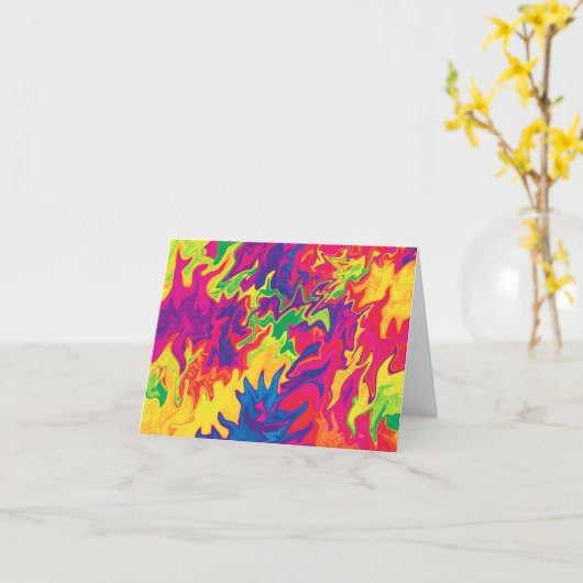 Psychedelic Splashing..... Kaart (Gele Bloem)