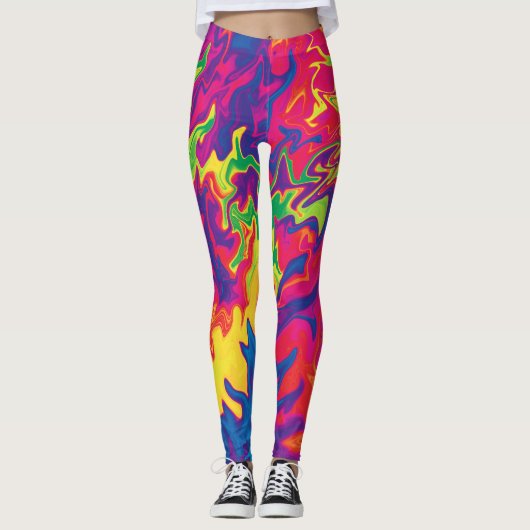 Psychedelic Splashing..... Leggings (Voorkant)