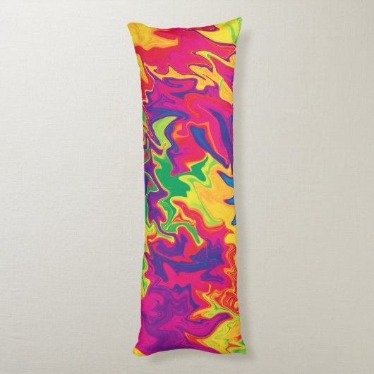 Psychedelic Splashing..... Lichaamskussen (Achterkant (Verticaal))