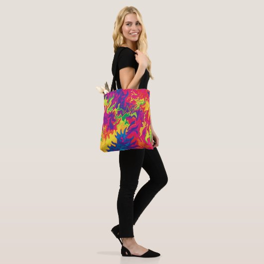 Psychedelic Splashing.... Tote Bag (Op model)