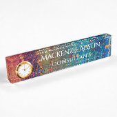 Psychedelic Splatter | Abstract regenboogmonogram Naambordje