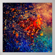 Psychedelic Splatter | Abstracte kleurrijke regenb