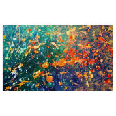 Psychedelic Splatter | Abstracte kleurrijke regenb Stof (Fat Quarter)