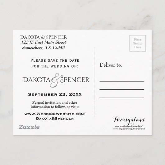 Psychedelic Splatter | Rainbow Save the Date Aankondigingskaart (Achterkant)