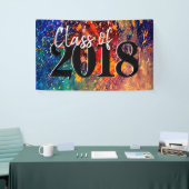 Psychedelic Splatter | Regenboog Abstract Afstuder Spandoek (Beurs)