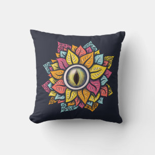 Psychedelic Spooky Eye kleurig Kussen