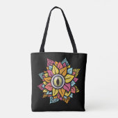 Psychedelic Spooky Eye kleurig Tote Bag (Achterkant)