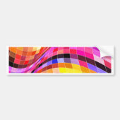 Psychedelic Square Pattern Bumpersticker (Voorkant)