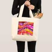 Psychedelic Square Pattern Grote Tote Bag (Voorkant (product))