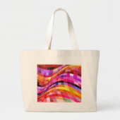 Psychedelic Square Pattern Grote Tote Bag (Voorkant)