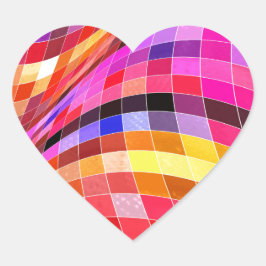 Psychedelic Square Pattern Hart Sticker