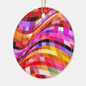 Psychedelic Square Pattern Keramisch Ornament (Links)
