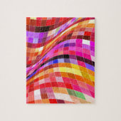 Psychedelic Square Pattern Legpuzzel (Verticaal)