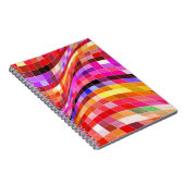 Psychedelic Square Pattern Notitieboek (Rechterzijde)