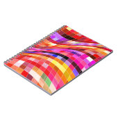 Psychedelic Square Pattern Notitieboek (Linkerzijde)