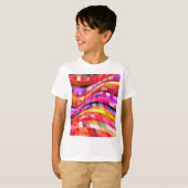 Psychedelic Square Pattern T-shirt (Voorkant volledig)
