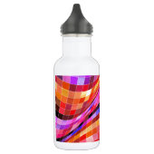 Psychedelic Square Pattern Waterfles (Links)