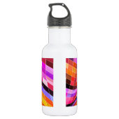 Psychedelic Square Pattern Waterfles (Achterkant)