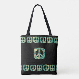 Psychedelic Square Vredesborden Tote Bag