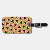 Psychedelic Squares Bagagelabel (Voorkant horizontaal)
