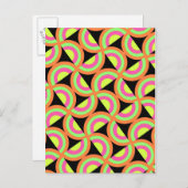 Psychedelic Squares Briefkaart (Voorkant / Achterkant)