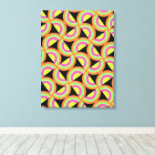 Psychedelic Squares Canvas Afdruk (Insitu (Houten vloer))