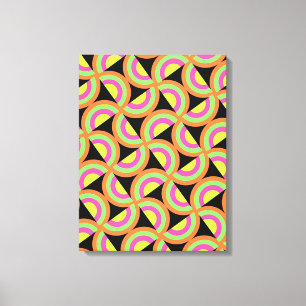 Psychedelic Squares Canvas Afdruk